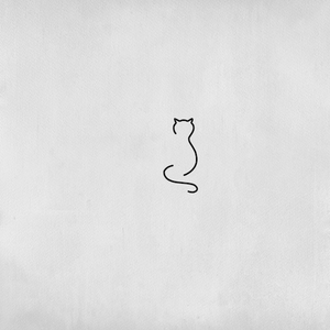 Tatouage Chat d’un trait minimaliste