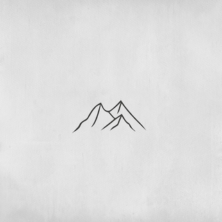 Sketch tattoo of 3 mountains in one line
