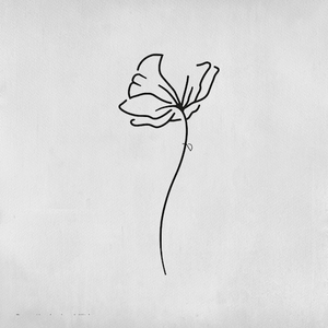 Flower tattoo with long stem