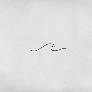 Tatouage Logo vague d’un trait minimaliste