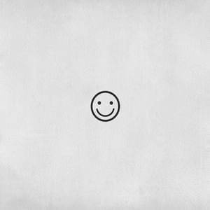 Tatouage Smiley sourire d'un trait épais et minimaliste