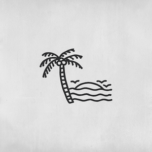 Sunset tattoo with 3 birds in a minimalist style.