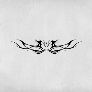 Butterfly tribal symbol tattoo