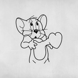 Tatouage Symbole d’une souris avec le coeur qui bat très fort (Tom & Jerry)