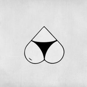 Triangle tattoo in the shape of buttocks