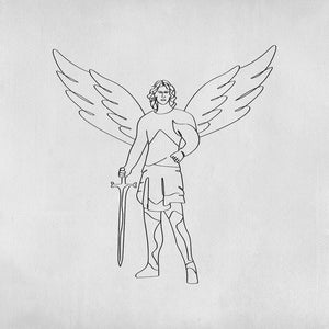 Tattoo design of the warrior angel Saint Michael