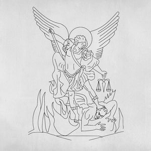 Tattoo design of the angel Saint Michael