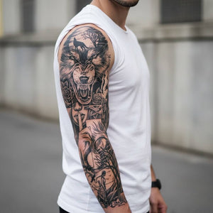 Serment du Loup - Tatouage manchette de bras