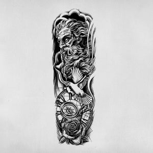 Chronos & la Colombe - Tatouage manchette de bras