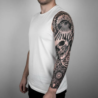 Third Eye Relic - Arm Sleeve Tattoo