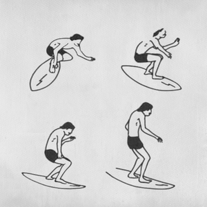 Pack de 4 tatouages : Surf