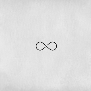 Minimalist one-line infinity logo tattoo.