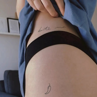 Tatouage Écriture bite me