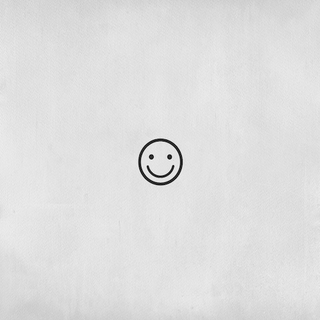 Minimalist smiley face tattoo with a thick line.