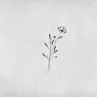 Stem with wildflowers tattoo