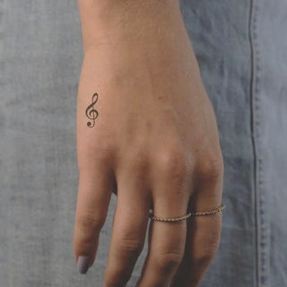 Tatouage Clé de sol de musique