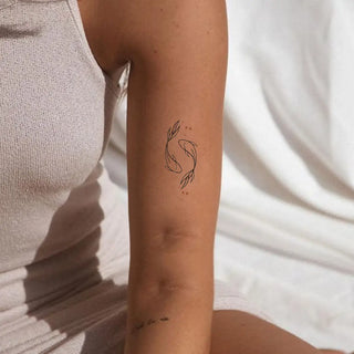 Tatouage 2 poissons carpes koy
