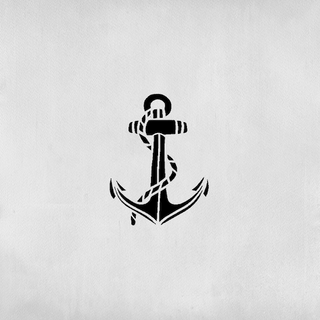Anchor tattoo with rope