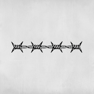 All-around tattoo with a barbel motif.