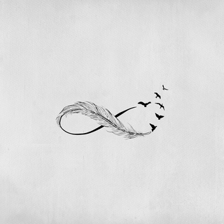 Tatouage Symbole infini décoré