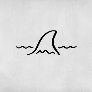 Shark dorsal fin tattoo