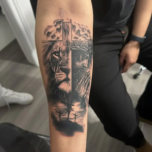 Tatouage Lion et Dieu