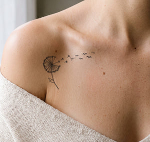 Idée de tatouage pissenlit ? Porte-le 2 semaines sur ta peau