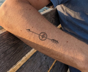 Minimalist Compass Tattoo Idea? Try It for 2 Weeks