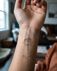 Small Rose Tattoo Idea? Try It on Your Skin for 2 Weeks