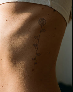 Sunflower Spine Tattoo Idea? Try It for 2 Weeks