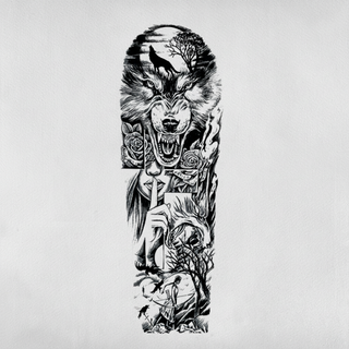 Serment du Loup - Tatouage manchette de bras