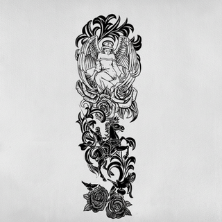 L’Ange & le Chevalier - Tatouage manchette de bras