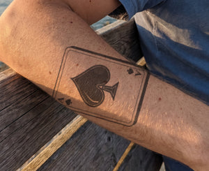 Ace of Spades Tattoo: Fake Tattoo, Try It for 2 Weeks