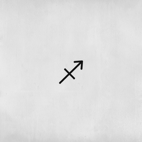 Tatouage ephemere glyphe du signe astrologique Sagittaire