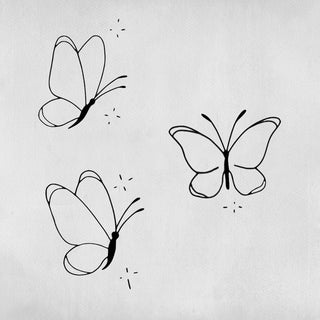 Pack de 3 tatouages : Papillon