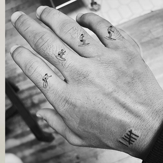 Pack de 4 tatouages : Surf